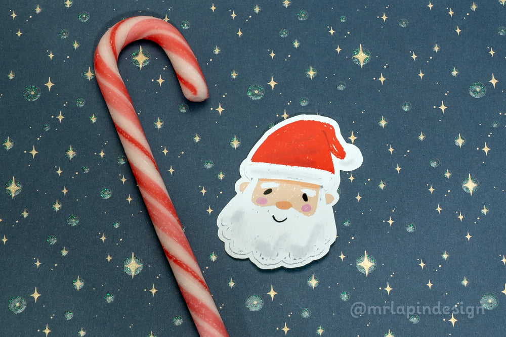SANTA HEAD STICKER