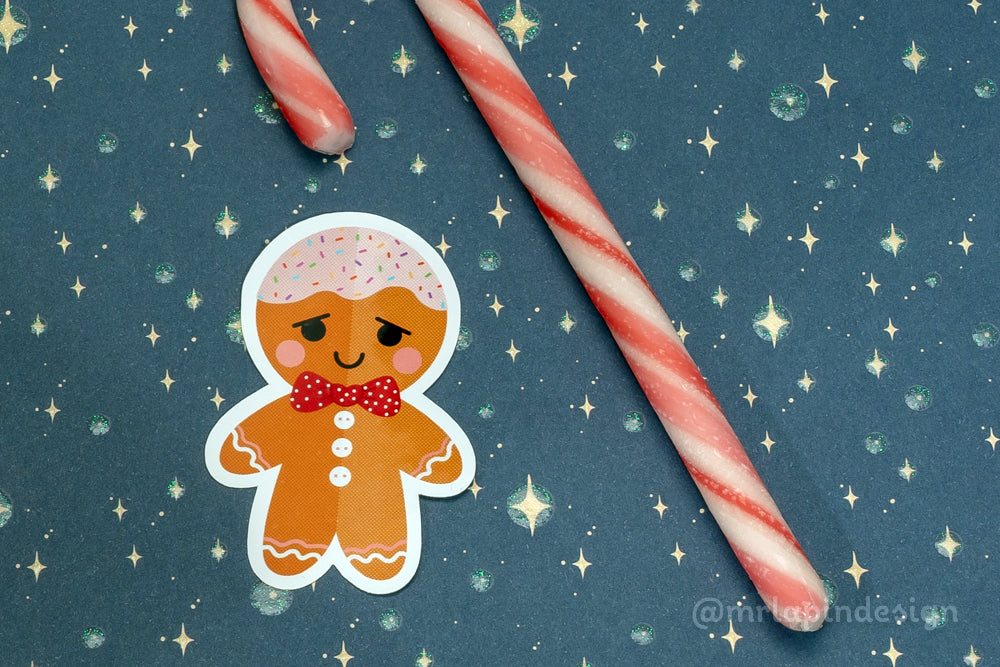 AUTOCOLLANT BONHOMME BISCUIT