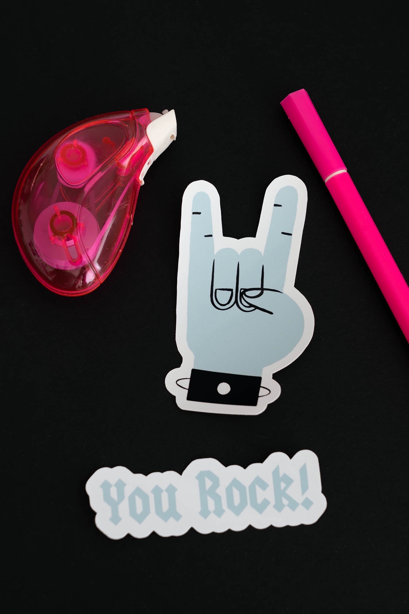 STICKERS YOU ROCK HAND + TEXT