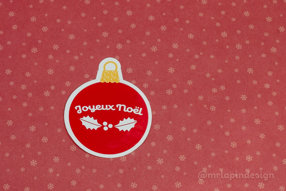 VINTAGE CHRISTMAS BAUBLES STICKERS